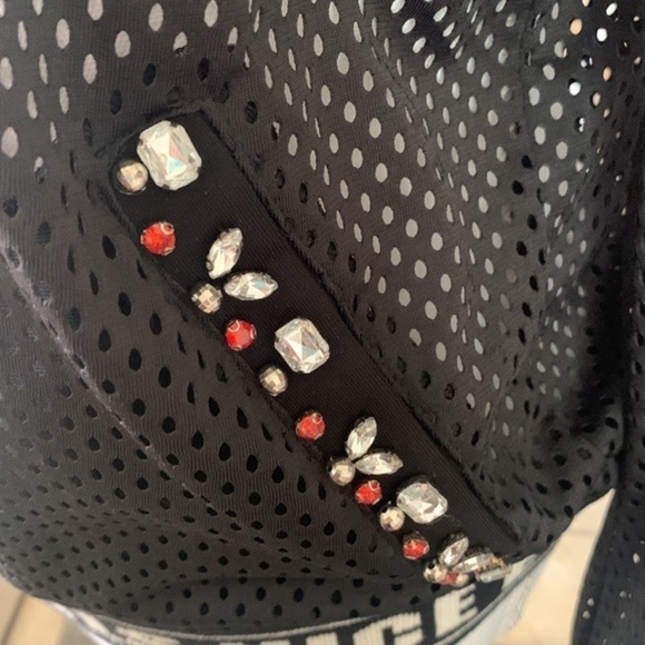 Embroidered Zipper Jacket with Pearls and Stones - Picture 7 of 7